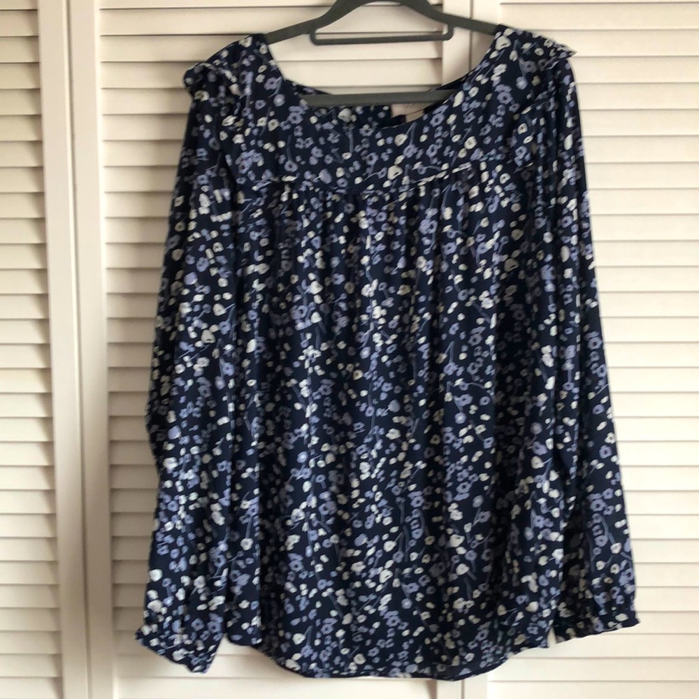 Navy floral top from Loft